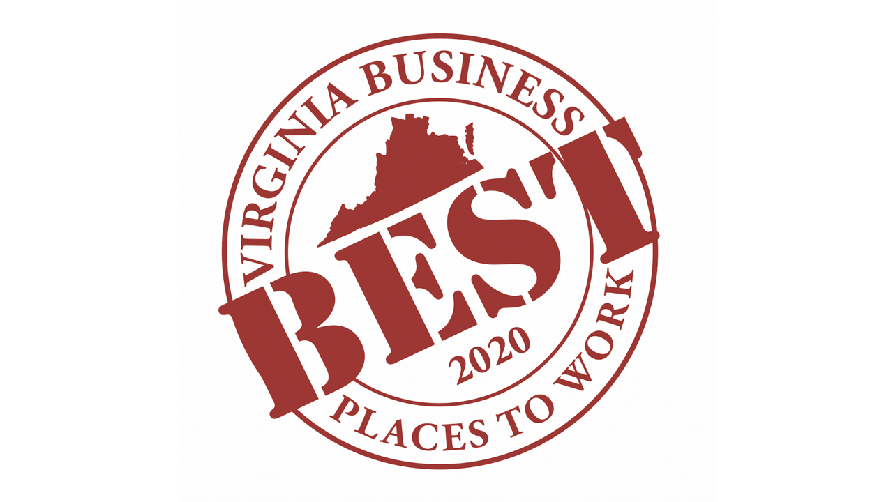 Virginia Business Best Place to Work 2020 Badge