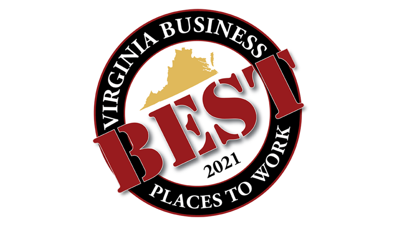 Virginia 2021 Best Place to Work badge